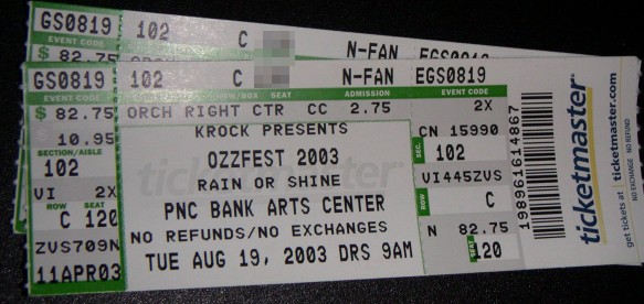 Ozzfestチケット
