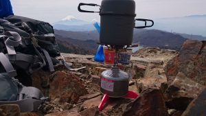 昼メシと富士山