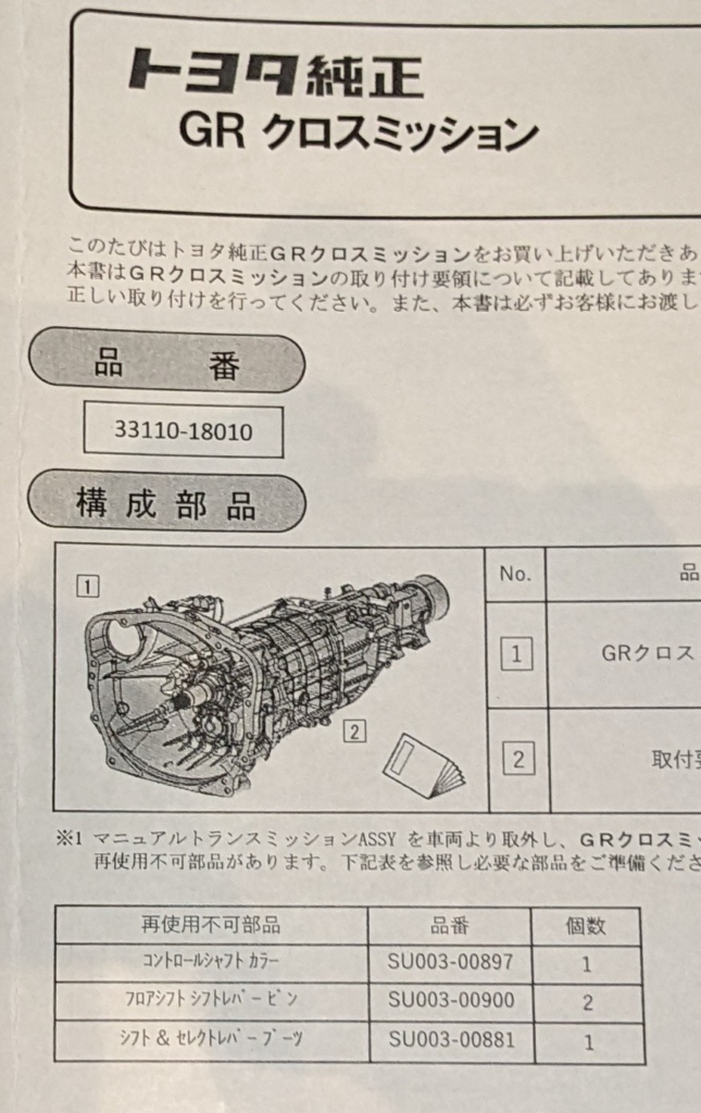 ミッション交換の準備