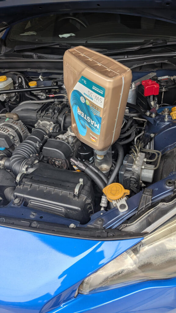 BRZのエンジンオイル交換
